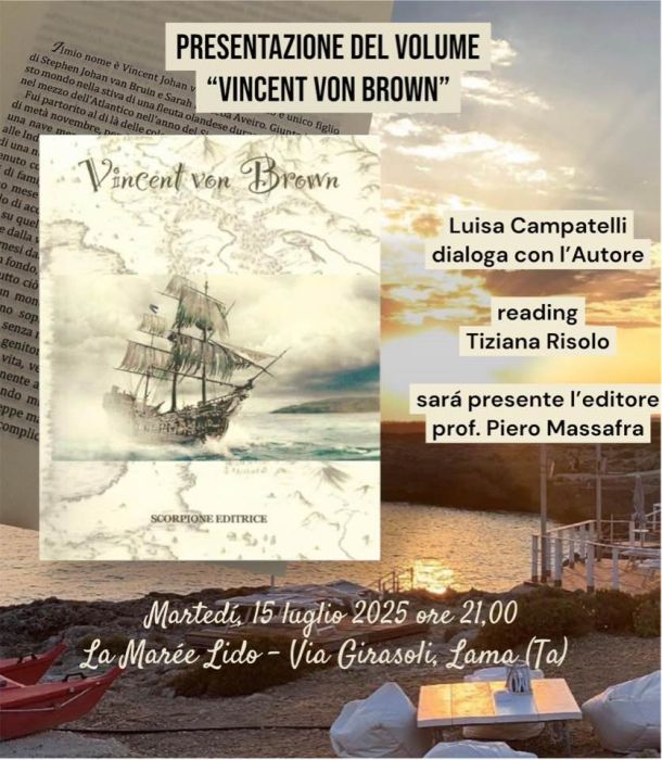 Vincent von Brown, martedì la “prima” a Le Marèe