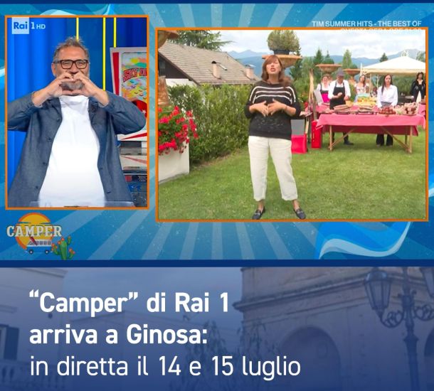 Camper, diretta Rai da piazza Orologio a Ginosa