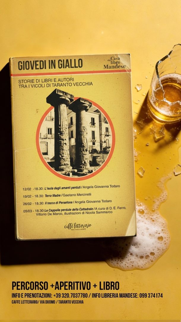 Giovedì in Giallo, Mandese e Caffè Letterario insieme per leggere tra i vicoli della Città Vecchia