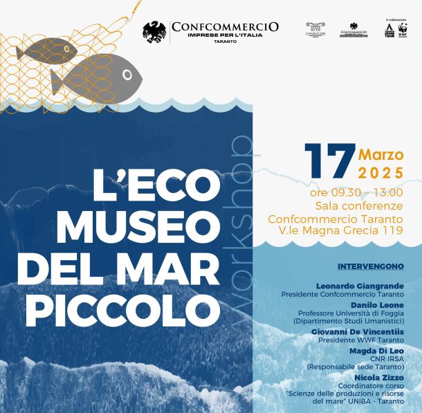 Ecomuseo del Mar Piccolo, a Taranto un workshop di Confcommercio