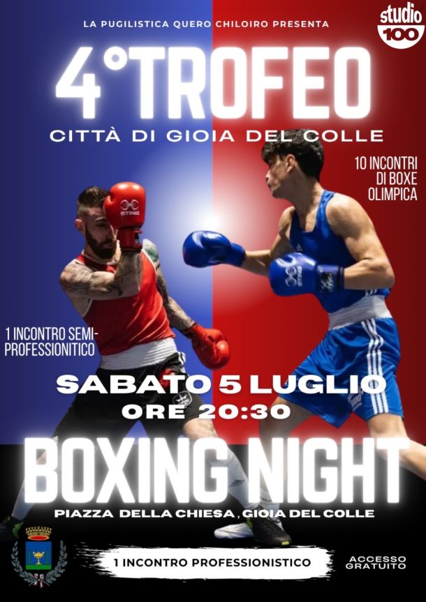 Boxe, che passione! Stasera il trofeo Città di Gioia del Colle