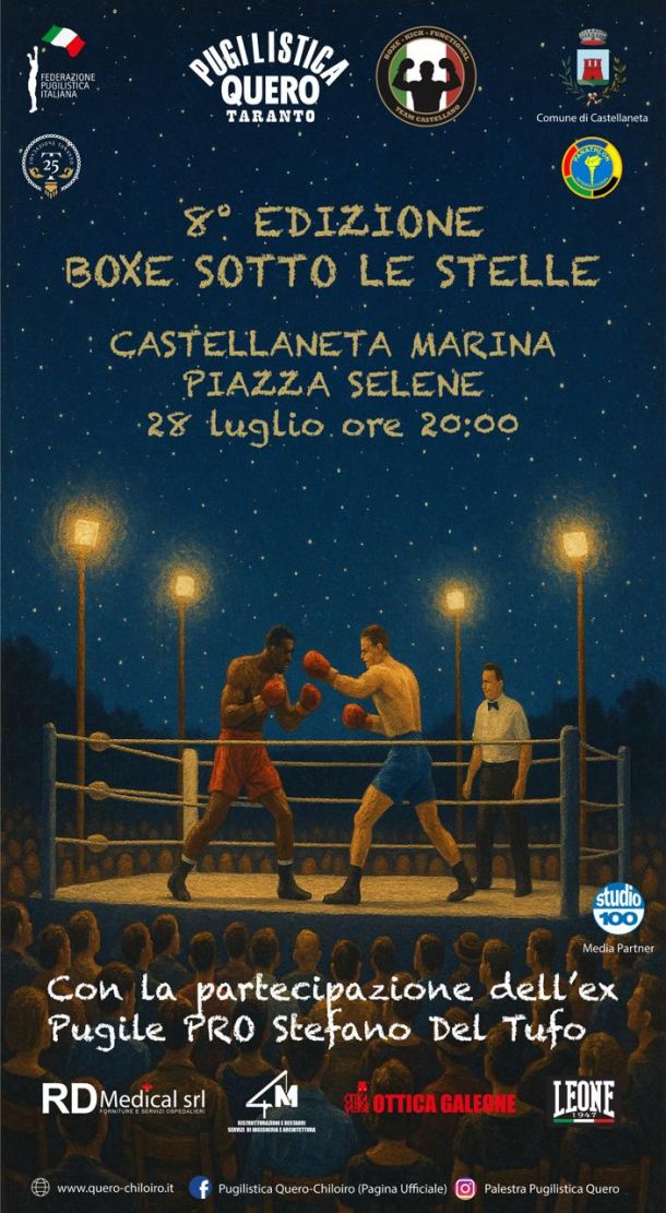 Castellaneta Marina, boxe sotto le stelle