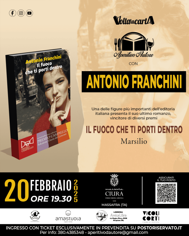 Aperitivo d’Autore, Antonio Franchini alla Masseria Ciura
