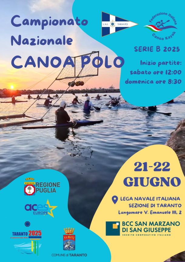 Canoa Polo, week end di Serie B alla Lega Navale di Taranto