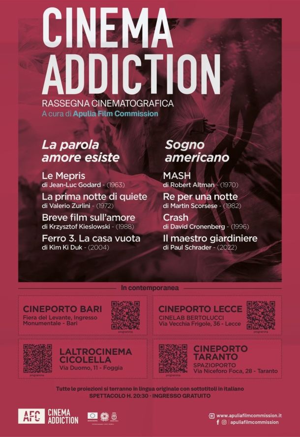 Taranto, Cinema Addiction da domani al Cineporto