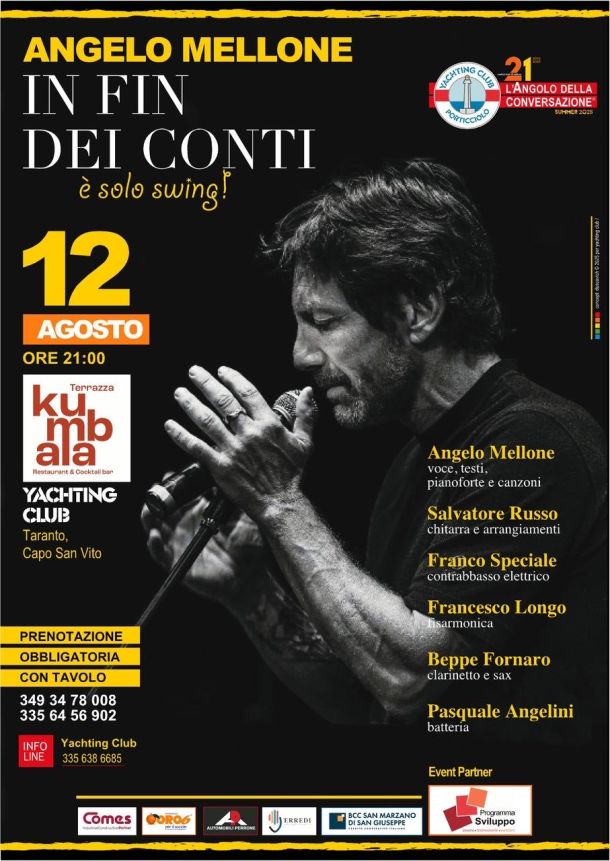 In fin dei conti è solo swing, Mellone e la sua band allo Yachting di Taranto