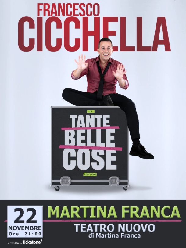 ”Tante cose belle”, Cicchella torna al Teatro Nuovo di Martina Franca