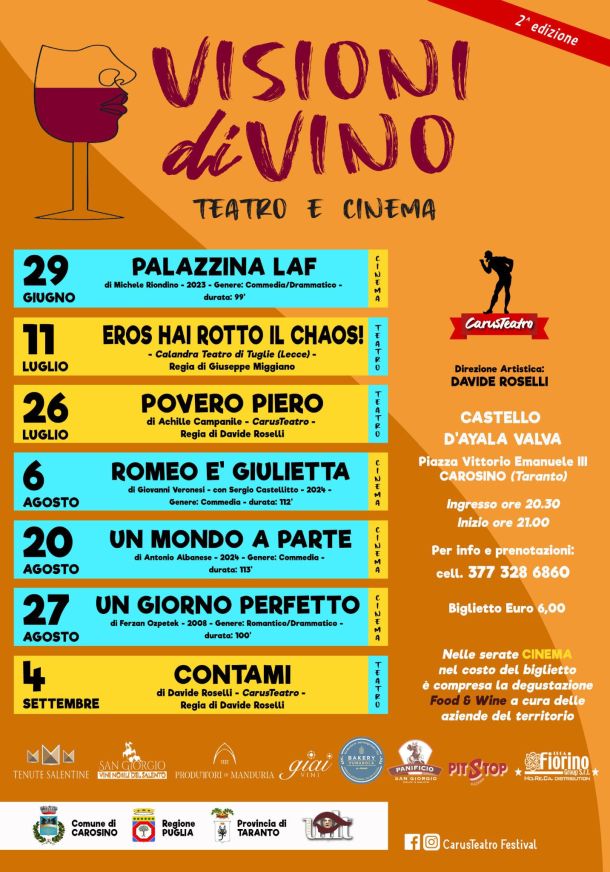 Visioni di… Vino, sette titoli in rassegna a Carosino