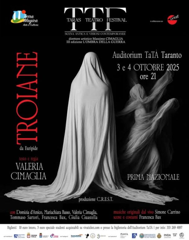 “Troiane”, Euripide riletto da Valeria Cimaglia al Taras Teatro Festival