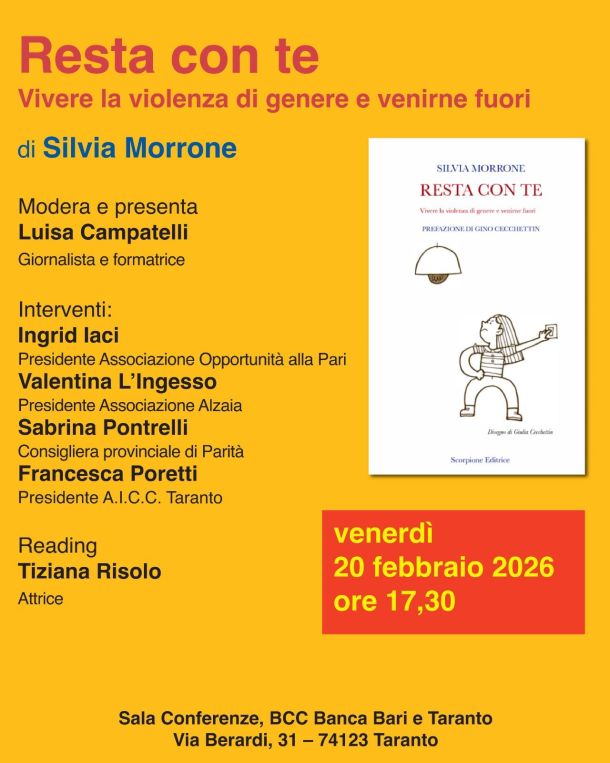Violenza di Genere, a Taranto dibattito sul libro di Silvia Morrone