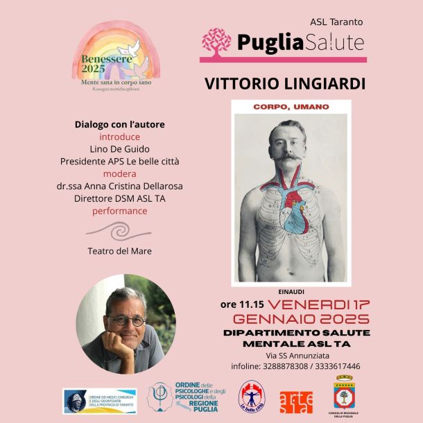 Corpo Umano, un “viaggio” a firma di Lingiardi: due incontri a Taranto