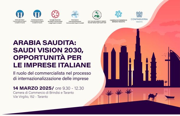“Arabia Saudita, opportunità per le imprese italiane”, un convegno a Taranto