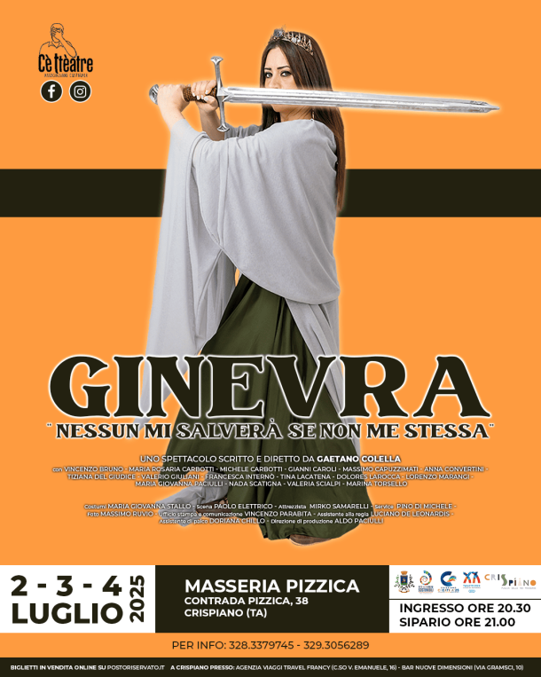“Ginevra, nessun mi salverà se non me stessa”, tre repliche alla masseria Pizzìca di Crispiano
