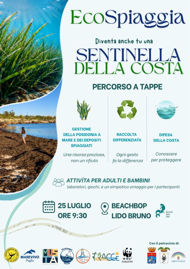 Taranto, la spiaggia di Lido Bruno diventa “ecologica”