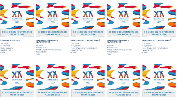 Giochi del Mediterraneo, biglietti in vendita per le gare