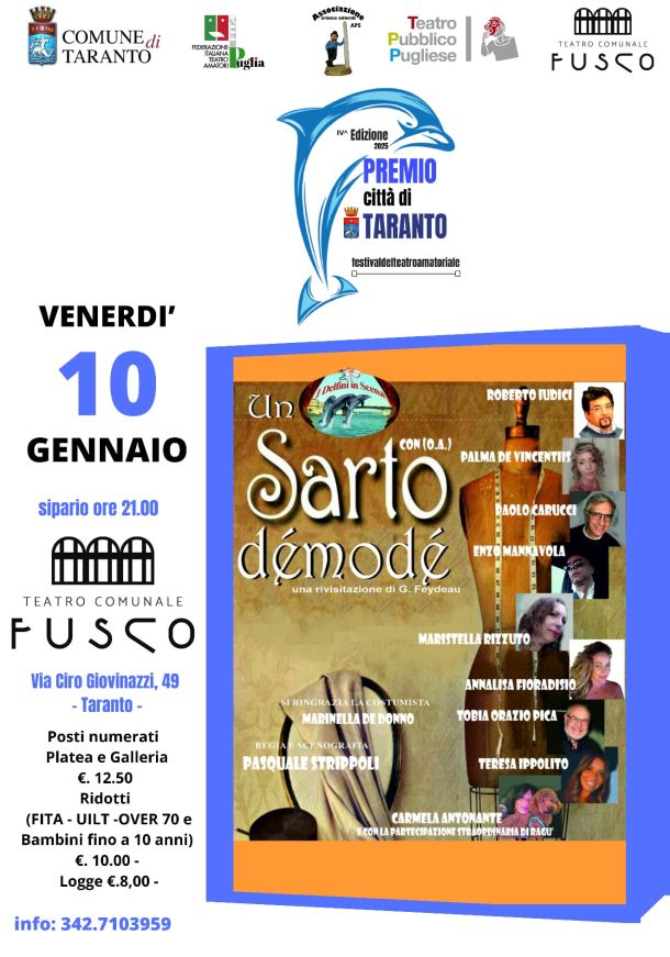 “Un sarto demodè”, al via il Festival del Teatro Amatoriale