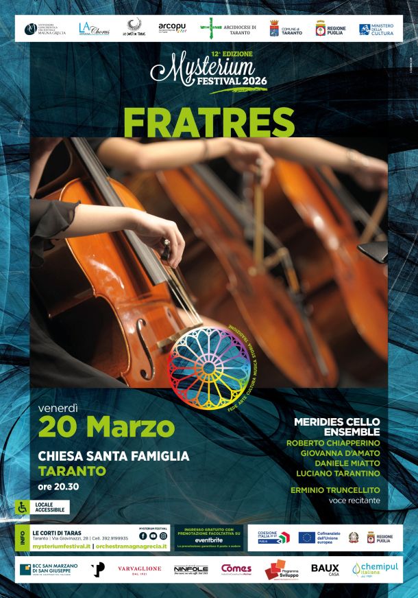 Mysterium Festival, stasera alla Santa Famiglia di Taranto