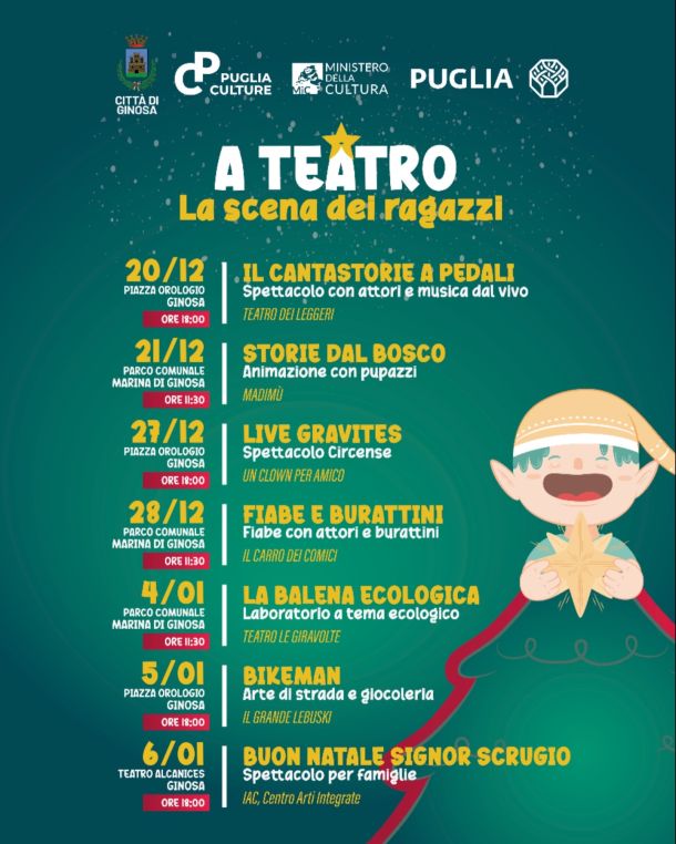 Ginosa, gli eventi natalizi: titoli e date