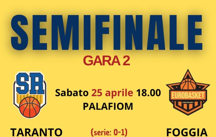 Gara 2 sabato 25 aprile
